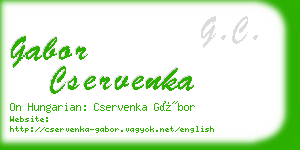 gabor cservenka business card